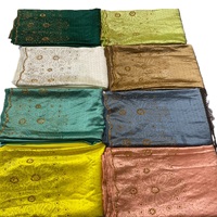 Collection A.K.TRENDY : Robes florales en tissu satiné 100 % soie, léger, tissé, 60 GSM, écologique, pour mariages somaliens (Dirac Gougra)