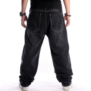 Jeans de mezclilla transpirables al por mayor ODM para hombre, pantalones ajustados tipo lápiz con estampado lavado a la piedra - Product Image 2