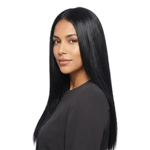 Cheveux humains 100% Remy, tissage lisse avec mèches noires, texture ondulée naturelle, personnalisable - Product Image 3