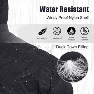 Men's Casual Outdoor Winter Hooded Puffer <b>Jacket</b> Plus Size Breathable Customizable Front Eco-Friendly Windproof Shiny - Product Image 6