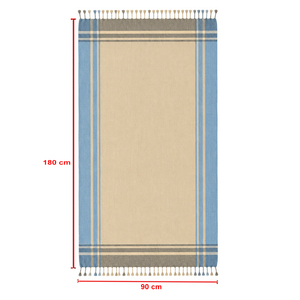 Serviette de plage Kikoy 100 % coton de qualité export, moderne, écologique, séchage rapide, design à rayures audacieuses, haute qualité pour la plage - Product Image 6