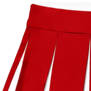 Jupe plissée rouge pour femmes, uniforme de danse de compétition, tenue de performance pour équipe athlétique - Product Image 4