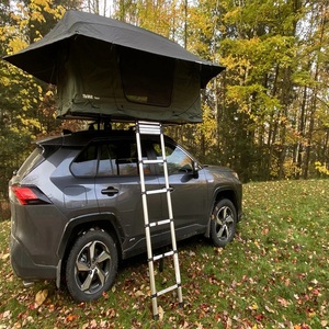 Tente de camping sur toit à une chambre avec tissu Oxford double couche, coque rigide en aluminium pour trois saisons, pour voiture, cabine, voyage en plein air - Product Image 5