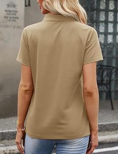 Packs de polos pour femmes – Polos décontractés pour femmes en coton 100 % de haute qualité, à manches courtes et respirants - Product Image 5