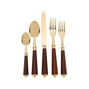 Juego de Cubiertos con Acabado Espejo, Personalizado, 6 Piezas, Cubiertos de Acero Inoxidable de Alta Calidad con Mangos de Resina - Product Image 3