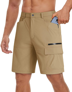 Men's Summer Casual Tactical Cargo <b>Shorts</b> Quick-dry <b>Polyester</b>/cotton Canvas Lightweight Knitted Design Mid-waist Zipper Fly - Product Image 4