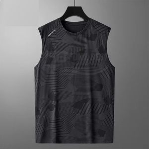 Débardeur Homme Séchage Rapide Élastique Sportif Respirant Tricoté Décontracté avec Logo Avant 100% Polyester - Product Image 3