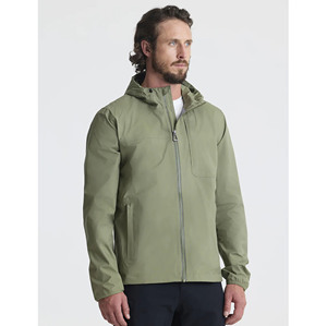 Chaqueta Impermeable con Capucha para Hombre, Color Sólido, Cierre de Cremallera, Poliéster, Estilo Casual, para Otoño, 140g - Product Image 5
