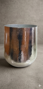 Bronze Finished Metal Vases Hammered Decorative <b>Table</b> Centerpiece Home Living Room Wedding Party Decoration - Product Image 6