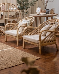 Silla de Jardín Plegable Ecológica y Relajante, Asiento Deslizante, Diseño Contemporáneo, Ratán Natural, para Lectura, Sala de Estar, Apartamento - Product Image 2