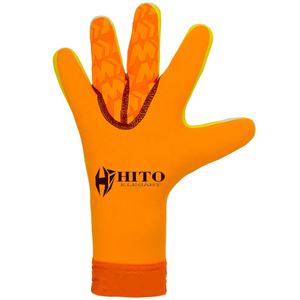 Gants de gardien de but de nouvelle conception, couleurs mélangées et impression par sublimation sur le dos de la main, sangle intégrée, gants de football professionnels - Product Image 4