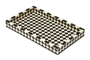 Plateau indien fait main en incrustation d'os plateau de service en os naturel de taille personnalisée avec plusieurs modèles en résine MDF occasions alimentaires - Product Image 2