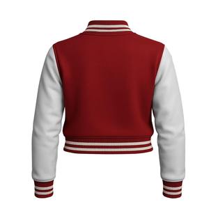 แจ็คเก็ตวาร์ซิตี้ทรงครอปสุดฮิต สไตล์ Y2K แจ็คเก็ตเลตเตอร์แมนสำหรับผู้หญิง รับทำโลโก้ตามสั่ง - Product Image 4