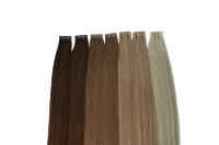 Extensions de cheveux européennes en ruban PU, 100 % cheveux humains vierges Remy, double épaisseur, longueurs variées, finition douce et lisse, vente en gros