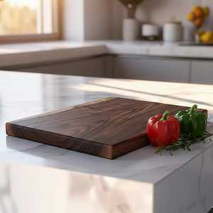 Tabla de Cortar y Plato para Servir de Bambú, Duradera, Forma Rectangular, 12 mm de Grosor, Apta para Lavavajillas - Product Image 4