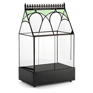 Terrario de Metal y Vidrio Personalizado en Forma de Cabaña, Macetero Moderno de Vidrio para Plantas de Interior, Suculentas, Plantas Aéreas y Terrarios DIY - Product Image 4