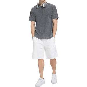 Camisetas de algodón extragrandes para hombre, estilo vintage, unisex, de manga corta, holgadas, estilo urbano, informales, lavadas, lisas, básicas, cómodas - Product Image 3