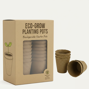 กระถางต้นไม้ขนาดเล็กแบบพกพา ทำจากเส้นใยพืช เป็นมิตรกับสิ่งแวดล้อม สำหรับใช้ในร่ม กลางแจ้ง และห้างสรรพสินค้า สไตล์อเมริกัน - Product Image 5