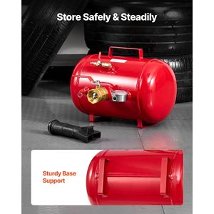 Pressa per pneumatici ad aria per impieghi gravosi da 5 galloni/18,9 L, pressione operativa 87-116 PSI, strumento di fissaggio pneumatico per riparazione pneumatici - Product Image 6