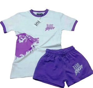 Ensemble de vêtements décontractés pour hommes en tricot d'été, 2 pièces, logo personnalisé, t-shirt surdimensionné en coton doux à séchage rapide, shorts unis, sport, tous les jours - Product Image 1