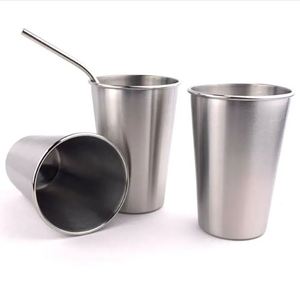 Quality Stainless Steel Custom <b>Metal</b> Shot Glass Mug Pint Cups Bar Beer Single Wall Stackable Tumbler Quality Stainless Steel Cus - Product Image 3