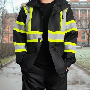 Custom <b>Winter</b> Safety Jacket Insulated Reflective Construction <b>Workwear</b> Premium Manufacturer Bulk Production - Product Image 6