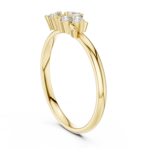 Anillo de oro macizo de 14k para mujer con diamante de corte redondo clásico minimalista, ideal para regalo, compromiso, aniversario, boda. - Product Image 6