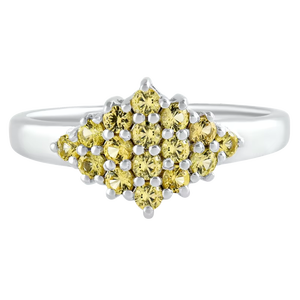 Anillo de Zafiro Amarillo en Plata de Ley 92.5 KLSR-11262 - Product Image 1