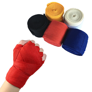 Bandages de boxe de performance en coton élastique avec support de poignet réglable et fermeture auto-agrippante, unisexe, fabrication sur mesure OEM ODM - Product Image 1
