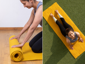 Tapete de Yoga de Lana Hecho a Mano, Fieltro Natural Ecológico Antideslizante, Tapete de Meditación de Lujo para Gimnasio en Casa, Ejercicio Físico - Product Image 4