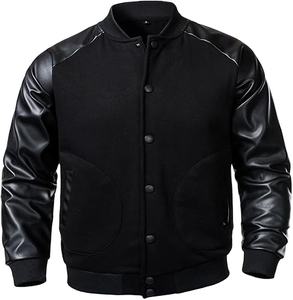 Chaqueta Varsity de Algodón para Hombre, Estilo Moderno, Ligera, Informal, Tipo Bomber, con Bloques de Color, Modelo 2026 - Product Image 1