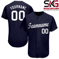 Maillot de baseball personnalisé en polyester avec impression du nom et du numéro de l'équipe, fermeture à boutons, vêtements de sport pour hommes, femmes et jeunes, uniforme de softball