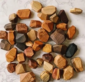 BLUE LOTUS FARM Natural Eco <b>Wooden</b> Tumi Ishi Educational DIY <b>Stacking</b> Rock Set for 2-4 Year Olds | Durable Handmade Unisex <b>Toy</b> - Product Image 4