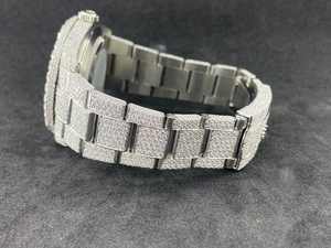 Nouvelle Montre de Luxe Mécanique pour Homme en Acier Inoxydable, Cadran Bleu, Lunette Sertie de Diamants Moissanite, Testée au Diamant, Style Hip Hop de Marque - Product Image 5