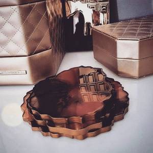 ชุดจานรองแก้วเรซิ่นลายจีโอดสีน้ำตาล ทำด้วยมือ สไตล์อื่นๆ เป็นมิตรกับสิ่งแวดล้อม รูปทรงกลม ของตกแต่งบ้าน ประติมากรรมบนโต๊ะ - Product Image 5