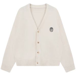 Suéter Cárdigan de Punto para Hombre, con Bordado, Cuello en V, Botones, Suave, Informal, para Invierno - Product Image 1