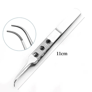 Pinzas Oftálmicas Microscópicas de Alta Calidad, de Acero Inoxidable y Aleación de Titanio, con Patrón Horizontal, Instrumento de Precisión - Product Image 3
