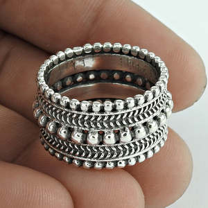 Best Selling Handcrafted Oxidized Artisan <b>Ring</b> <b>Crafted</b> From 925 Sterling Silver Classic And Designer Style Unisex Jewelry - Product Image 3