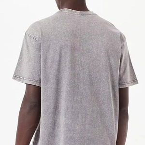 Camiseta de Manga Corta para Hombre, Talla Grande, Tie-Dye, Cuello Redondo, Informal, Tejida, de Alta Calidad, 100% Algodón, Diseño de Color Sólido - Product Image 5