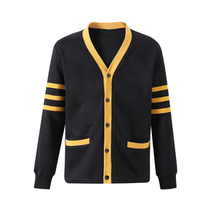 Alabama State Black Fleece <b>Cardigan</b> Sweater <b>Women</b> Streetwear Knit Jacket Soft <b>Warm</b> Winter Casual V Neck Varsity Style Front - Product Image 1