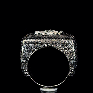 Luxury Emerald Cut Moissanite Full Eternity <b>Band</b> <b>Ring</b> Solid 925 <b>Sterling</b> <b>Silver</b> Unisex Wedding Engagement <b>Ring</b> Sizes 5-12 - Product Image 3