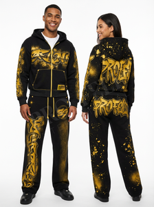 ชุดวอร์มผ้าเฟรนช์เทอร์รี่พิมพ์ลายตามสั่ง น้ำหนักมาก สำหรับเสื้อสตรีทแวร์และกางเกงขายาวแบบ unisex ชุดลำลอง - Product Image 3