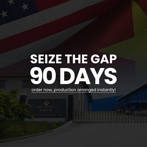 NV608 Applications attrayantes et abordables à grande échelle Zones d'affichage Île Carrare Floral Taille Jumbo Dalle de pierre artificielle en quartz - Product Image 6