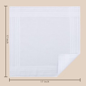 Pañuelos de Algodón Blancos, Cuadrados, Suaves, Delicados con la Piel, para Uso Casual en las Cuatro Estaciones - Product Image 3