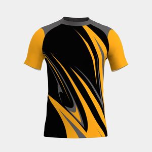 High Quality Unisex Short Sleeve Rash Guard UPF 50+ UV Protection <b>Compression</b> Training <b>Shirt</b> Polyester/Spandex 220g - Product Image 1