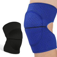 Genouillère respirante et ajustable en néoprène perforé avec protection enveloppante en éponge pour la danse, le yoga et le soutien des genoux lors des positions accroupies