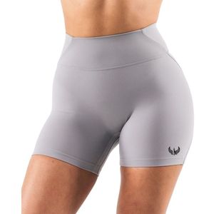 <b>Womens</b> Light Gray High Waist Seamless Gymwear <b>Shorts</b> Stretch <b>Compression</b> Workout Fitness Training Athletic Activewear Wear - Product Image 1