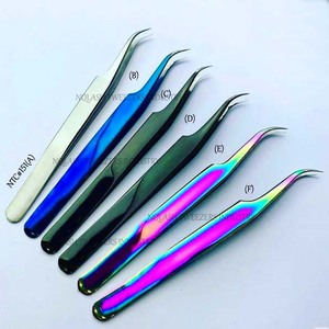 Nouvel Outil Professionnel de Pose de Cils en Plasma Doré Fait Main, Pince à Cils en Acier Inoxydable NQlash Anti-Statique et Durable - Product Image 6