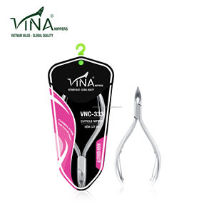 Pinza para cutículas de corte limpio, punta redonda de acero al carbono Vina, para artistas de uñas, a la venta, al por mayor - Product Image 3