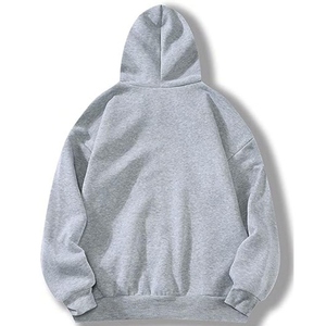 Sweat à capuche unisexe personnalisé, coupe ample, 100% coton, 400 GSM, épais, délavé à l'acide, effet soleil, impression 3D en relief, fermeture éclair, surdimensionné - Product Image 2